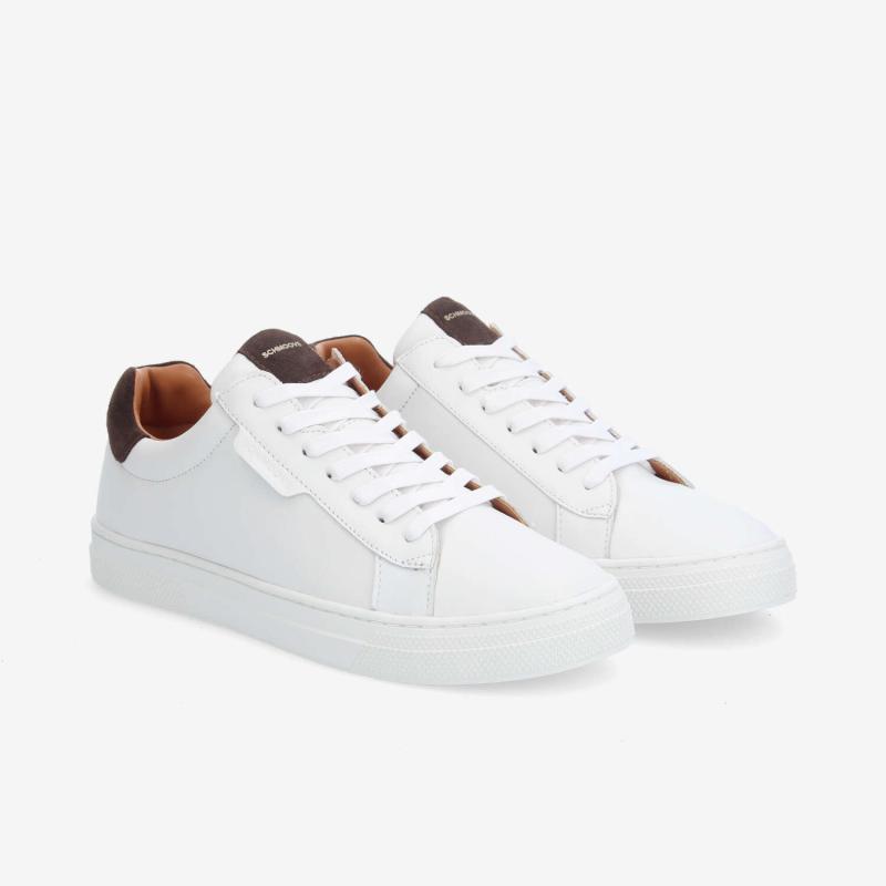 SPARKLE SNEAKER M - NAPPA/SUEDE - BLANC/CAFE